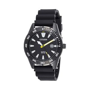 New Citizen Men’s Black Sport Watch – 100M Water Resistant, Box Included
